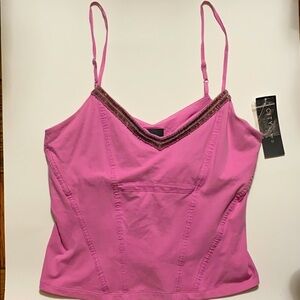 NWT city unltd. Pink top with bra size: L